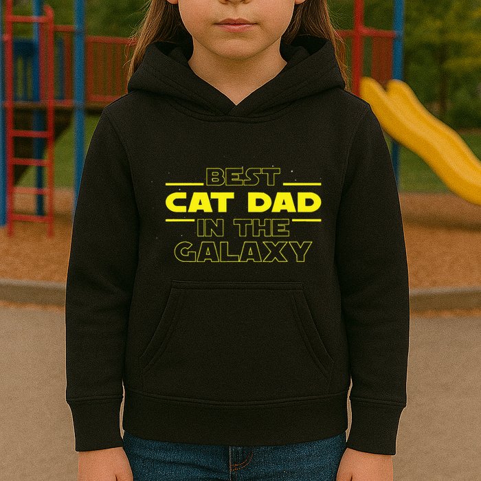 Cat Lover Gifts Best Cat Dad In The Galaxy Best Cat Dad Ever Kids Hoodie