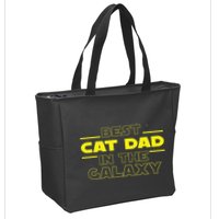 Cat Lover Gifts Best Cat Dad In The Galaxy Best Cat Dad Ever Zip Tote Bag
