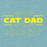 Cat Lover Gifts Best Cat Dad In The Galaxy Best Cat Dad Ever Sueded Cloud Jersey T-Shirt
