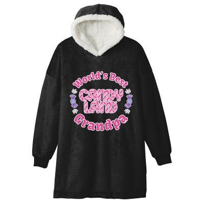 Candy Land Grandparents Day Worlds Best Grandpa Cool Gift Hooded Wearable Blanket