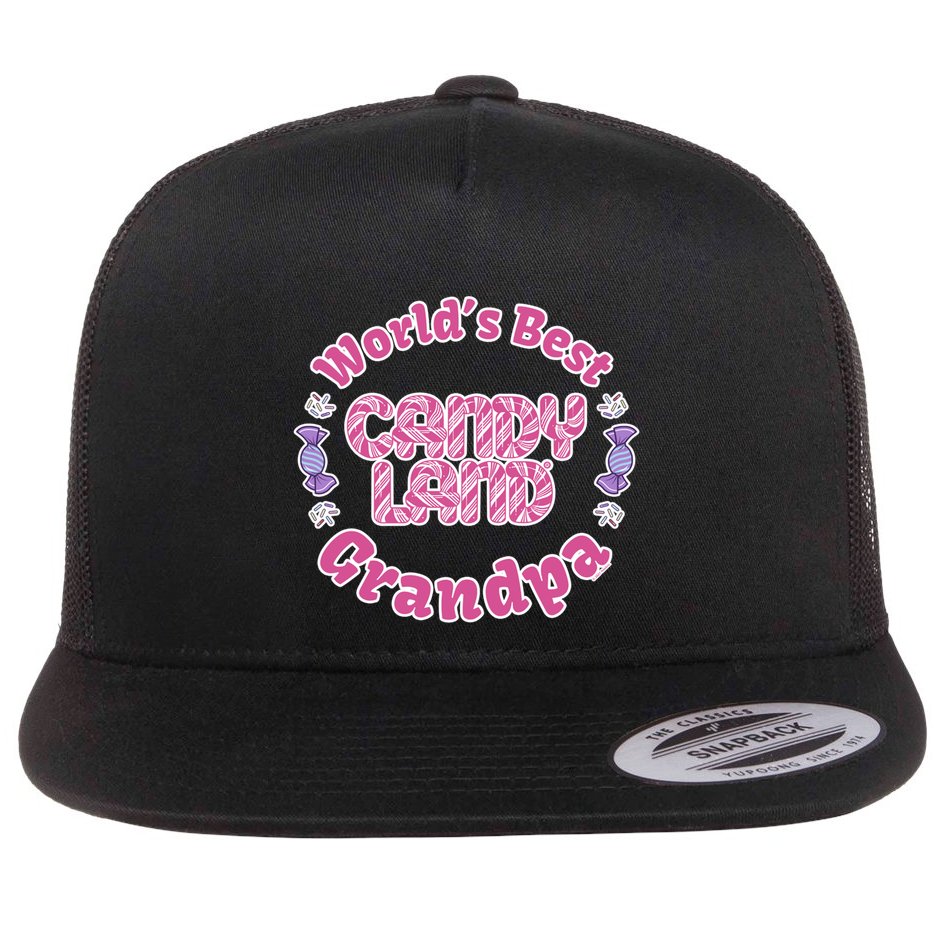 Candy Land Grandparents Day Worlds Best Grandpa Cool Gift Flatbill Hat
