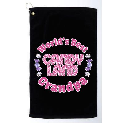 Candy Land Grandparents Day Worlds Best Grandpa Cool Gift Golf Towel
