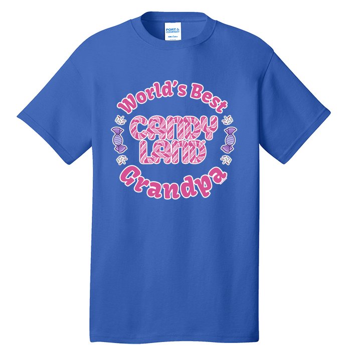 Candy Land Grandparents Day Worlds Best Grandpa Cool Gift Tall T-Shirt