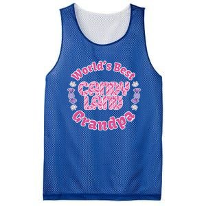 Candy Land Grandparents Day Worlds Best Grandpa Cool Gift Mesh Reversible Basketball Jersey Tank