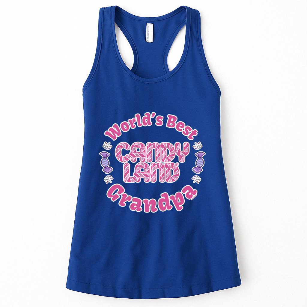 Candy Land Grandparents Day Worlds Best Grandpa Cool Gift Womens Tank Top