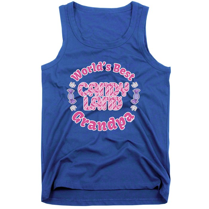 Candy Land Grandparents Day Worlds Best Grandpa Cool Gift Tank Top