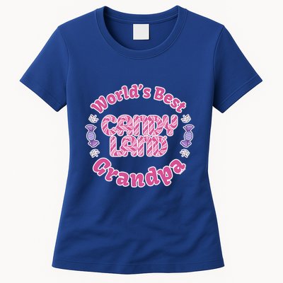 Candy Land Grandparents Day Worlds Best Grandpa Cool Gift Womens T-Shirt