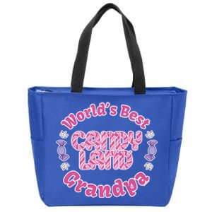 Candy Land Grandparents Day Worlds Best Grandpa Cool Gift Zip Tote Bag