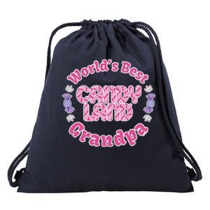 Candy Land Grandparents Day Worlds Best Grandpa Cool Gift Drawstring Bag