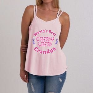 Candy Land Grandparents Day Worlds Best Grandpa Cool Gift Women's Strappy Tank