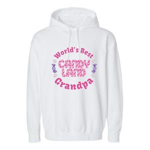 Candy Land Grandparents Day Worlds Best Grandpa Cool Gift Garment-Dyed Fleece Hoodie