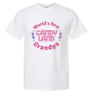 Candy Land Grandparents Day Worlds Best Grandpa Cool Gift Garment-Dyed Heavyweight T-Shirt