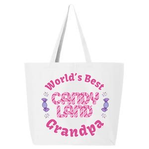 Candy Land Grandparents Day Worlds Best Grandpa Cool Gift 25L Jumbo Tote