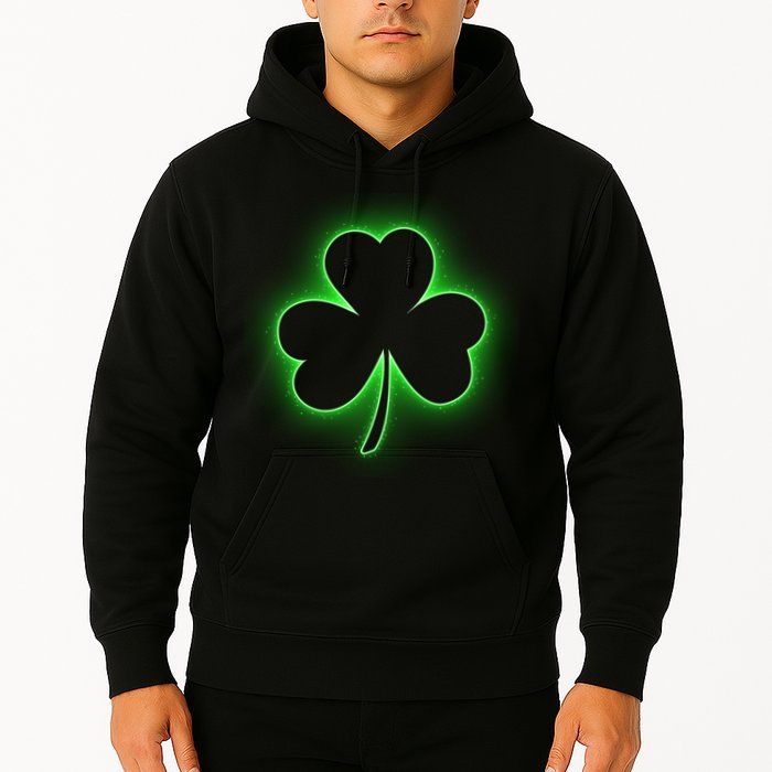 Clover Leaf Glow St Patrick's Day Hoodie