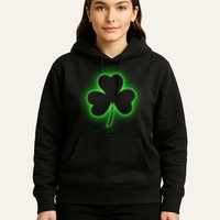 Clover Leaf Glow St Patrick's Day Hoodie