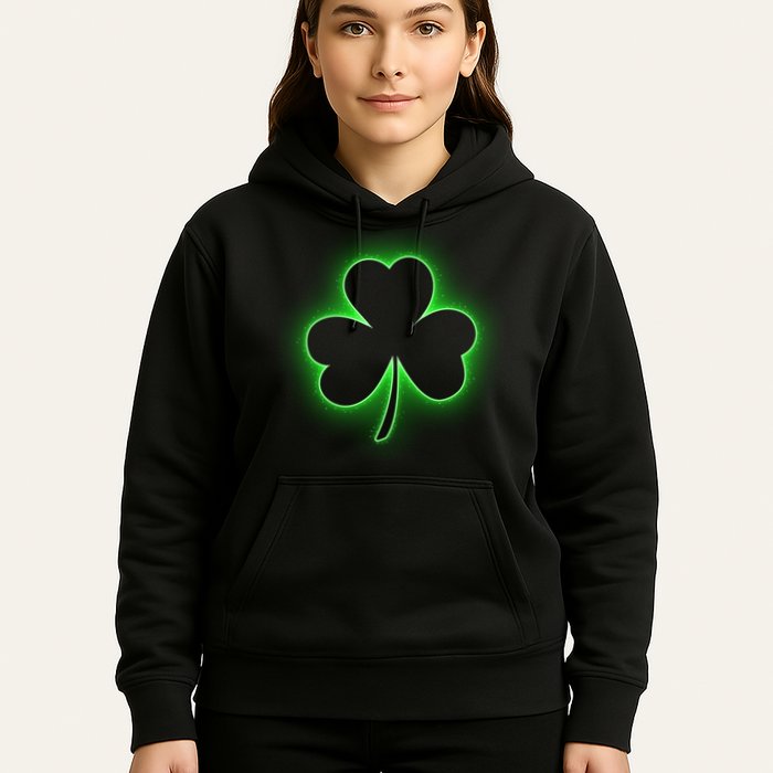 Clover Leaf Glow St Patrick's Day Hoodie