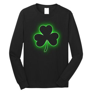 Clover Leaf Glow St Patrick's Day Long Sleeve Shirt