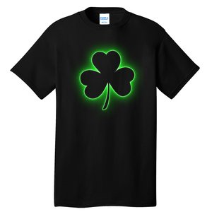 Clover Leaf Glow St Patrick's Day Tall T-Shirt