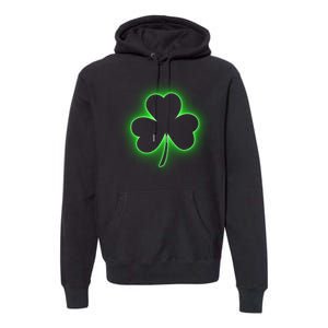 Clover Leaf Glow St Patrick's Day Premium Hoodie