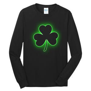 Clover Leaf Glow St Patrick's Day Tall Long Sleeve T-Shirt