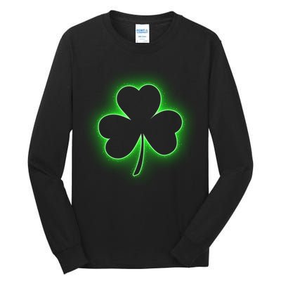 Clover Leaf Glow St Patrick's Day Tall Long Sleeve T-Shirt