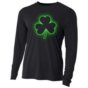 Clover Leaf Glow St Patrick's Day Cooling Performance Long Sleeve Crew