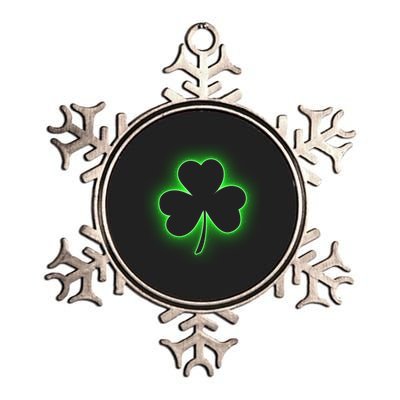 Clover Leaf Glow St Patrick's Day Metallic Star Ornament