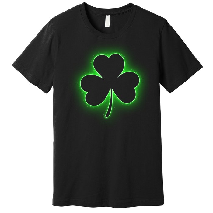 Clover Leaf Glow St Patrick's Day Premium T-Shirt