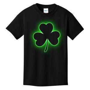 Clover Leaf Glow St Patrick's Day Kids T-Shirt