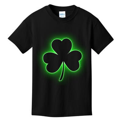 Clover Leaf Glow St Patrick's Day Kids T-Shirt