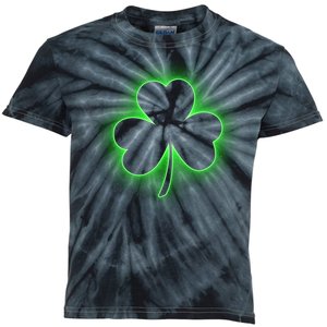 Clover Leaf Glow St Patrick's Day Kids Tie-Dye T-Shirt