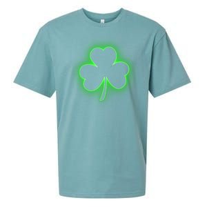 Clover Leaf Glow St Patrick's Day Sueded Cloud Jersey T-Shirt