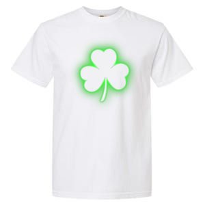 Clover Leaf Glow St Patrick's Day Garment-Dyed Heavyweight T-Shirt