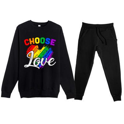 Choose Love Gift Premium Crewneck Sweatsuit Set