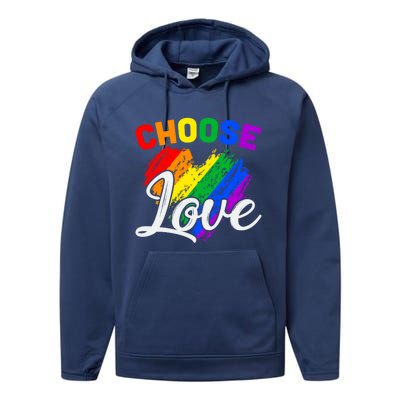 Choose Love Gift Performance Fleece Hoodie