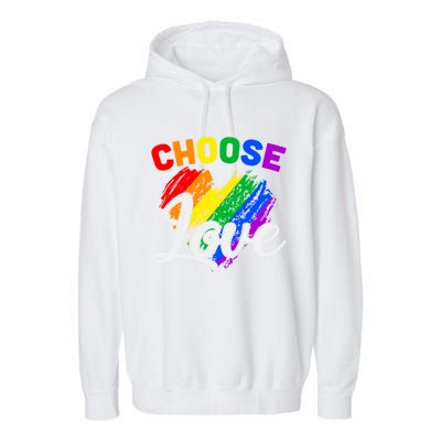 Choose Love Gift Garment-Dyed Fleece Hoodie