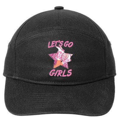 Cute Let's Go Cowgirls 7-Panel Snapback Hat