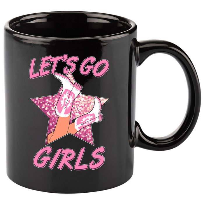 Cute Let's Go Cowgirls 11oz C Handle Ceramic Mug
