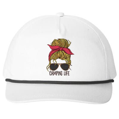 Camping Life Gift Camping Mom Gift Snapback Five-Panel Rope Hat