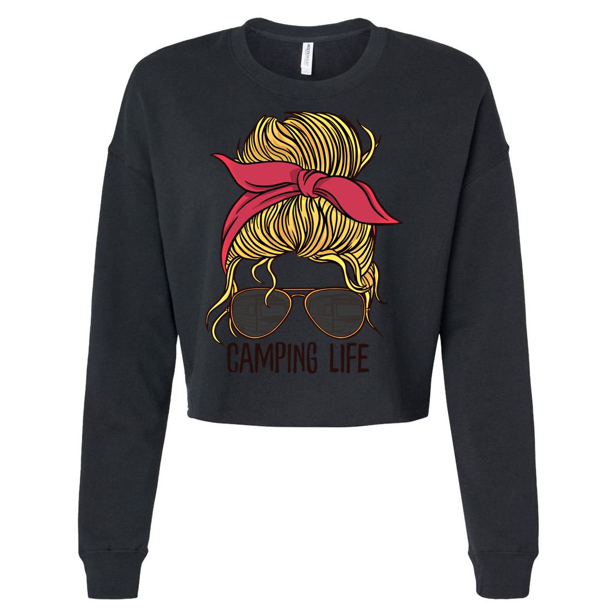 Camping Life Gift Camping Mom Gift Cropped Pullover Crew
