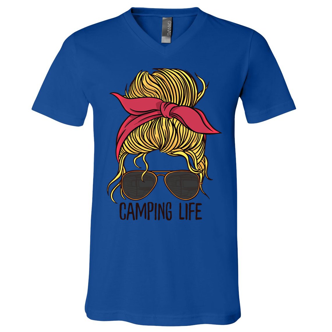 Camping Life Gift Camping Mom Gift V-Neck T-Shirt