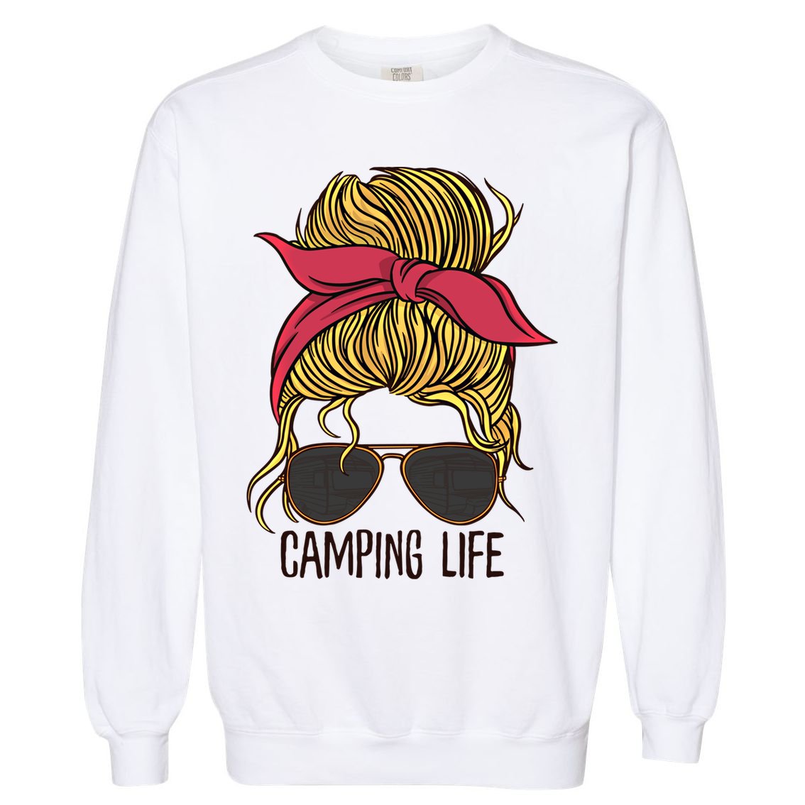 Camping Life Gift Camping Mom Gift Garment-Dyed Sweatshirt