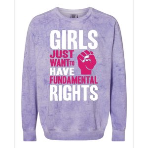 Cyndi Lauper Girl Just Want To Have Fundamental Rights Colorblast Crewneck Sweatshirt