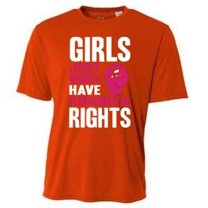 Cyndi Lauper Girl Just Want To Have Fundamental Rights Cooling Performance Crew T-Shirt