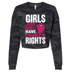 Cyndi Lauper Girl Just Want To Have Fundamental Rights Cropped Pullover Crew