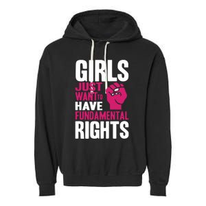 Cyndi Lauper Girl Just Want To Have Fundamental Rights Garment-Dyed Fleece Hoodie