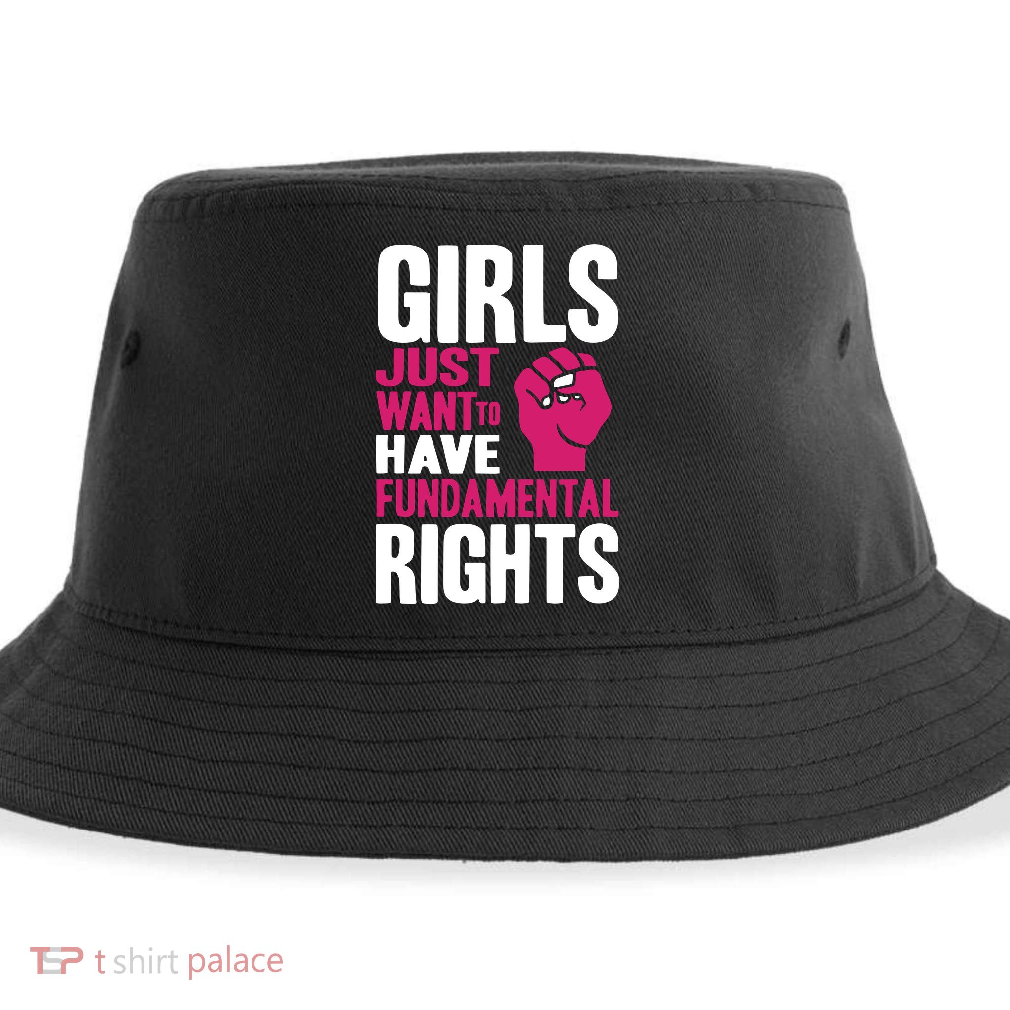 Cyndi Lauper Girl Just Want To Have Fundamental Rights Sustainable Bucket Hat