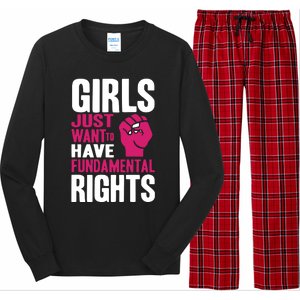 Cyndi Lauper Girl Just Want To Have Fundamental Rights Long Sleeve Pajama Set