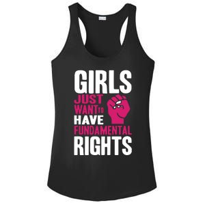 Cyndi Lauper Girl Just Want To Have Fundamental Rights Ladies PosiCharge Competitor Racerback Tank