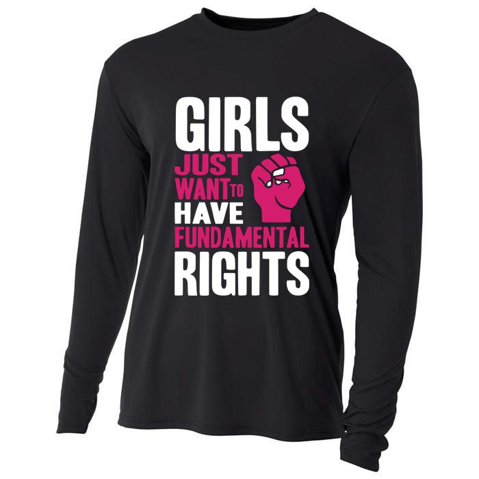 Cyndi Lauper Girl Just Want To Have Fundamental Rights Cooling Performance Long Sleeve Crew